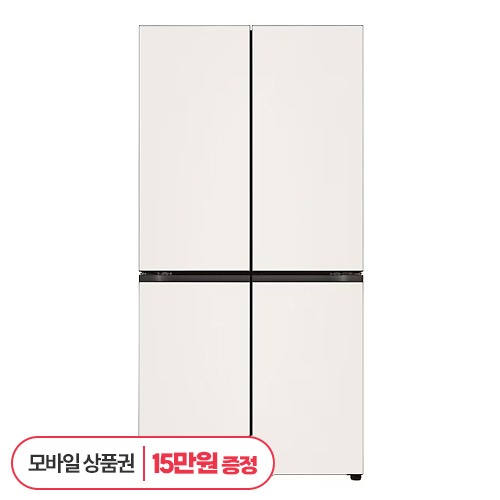 [렌탈]LG 디오스 오브제컬렉션 매직스페이스 냉장고 (4도어)M873GBB151 (베이지+베이지) 7년의무사용