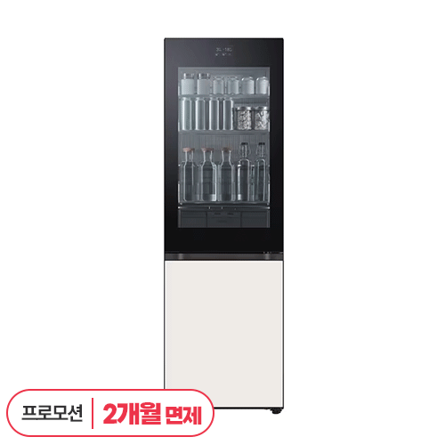 [렌탈]LG 모던엣지 오브제컬렉션 노크온 냉장고 Q343GIB183 6년의무사용